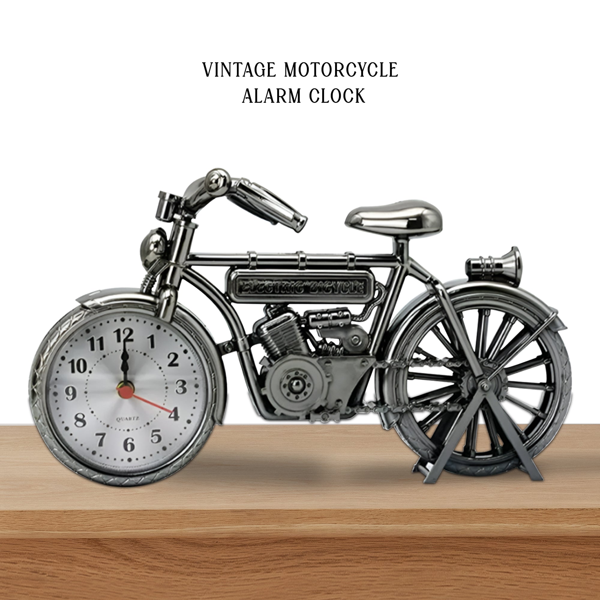 Bicycle Shaped Resin Table Clock metal – Retro Analog~5228
