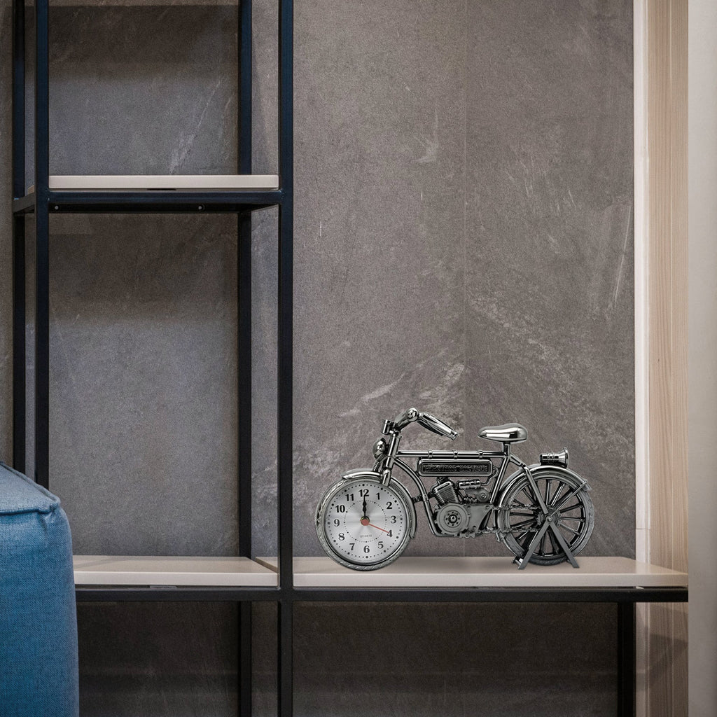 Bicycle Shaped Resin Table Clock metal – Retro Analog~5228