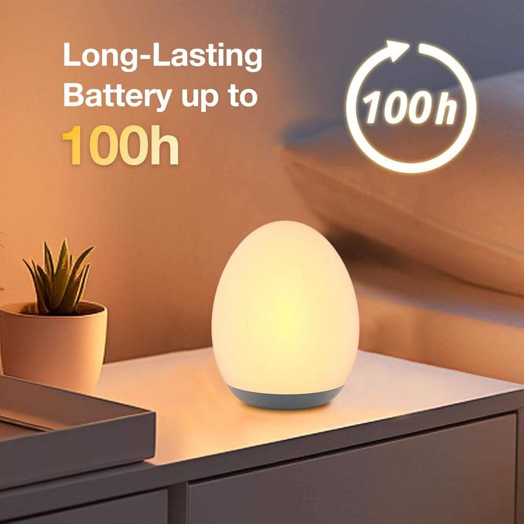 Rechargeable Nursery Night Light Egg Lamp Multicolor