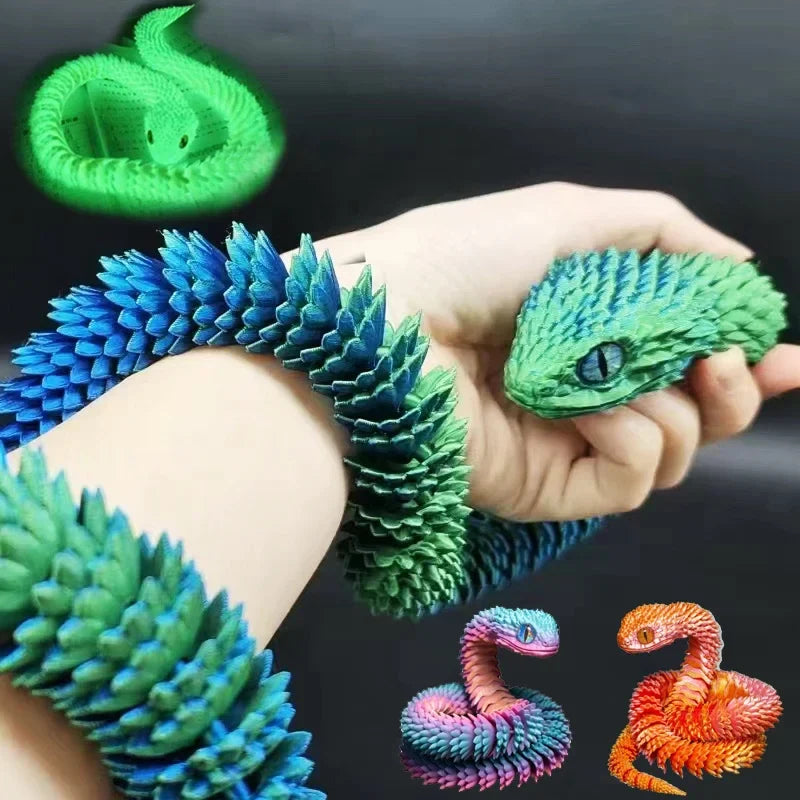 3D Printed Movable Joint Snake Fidget Toy