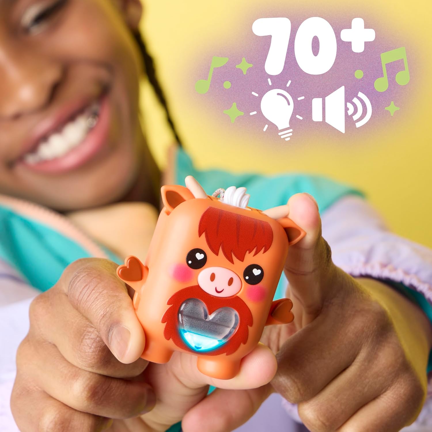 Nano-Mals Cowbert the Highland Cow Electronic Fidget Pet