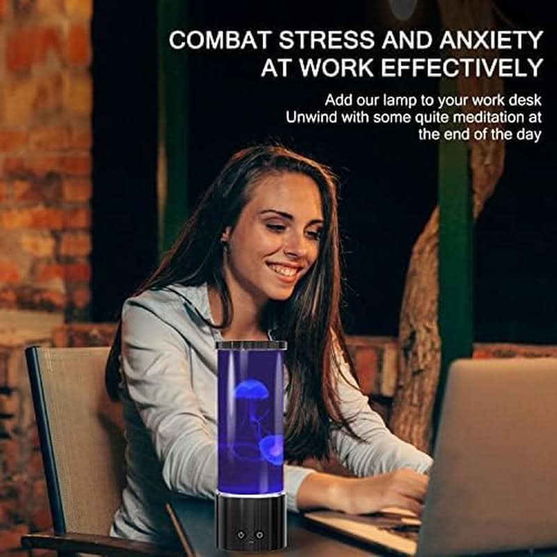 Jellyfish Aquarium Lamp TwelveInch Color Changing Night Light