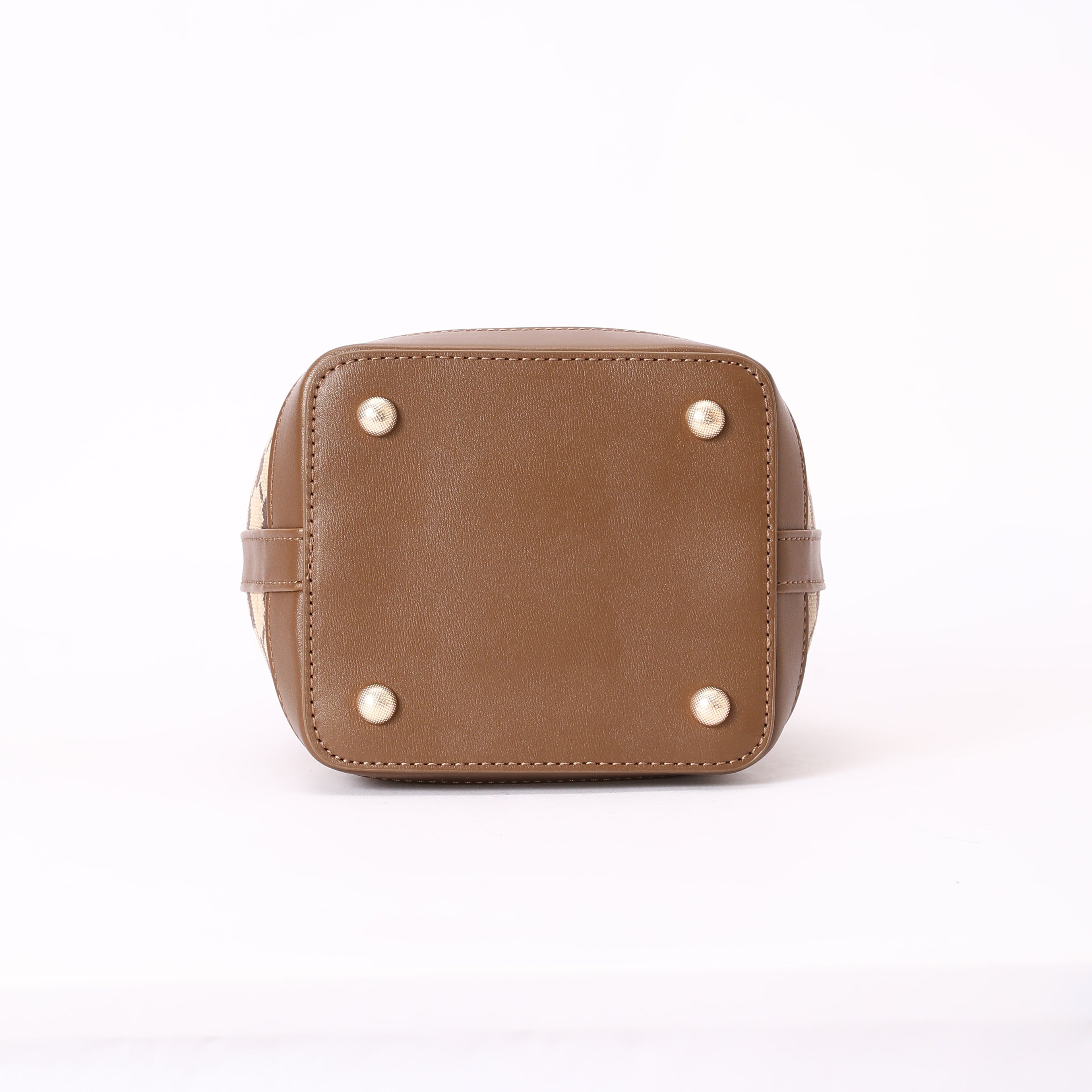 Signare London - B-Loved Bucket Handbag on Beige Monogram