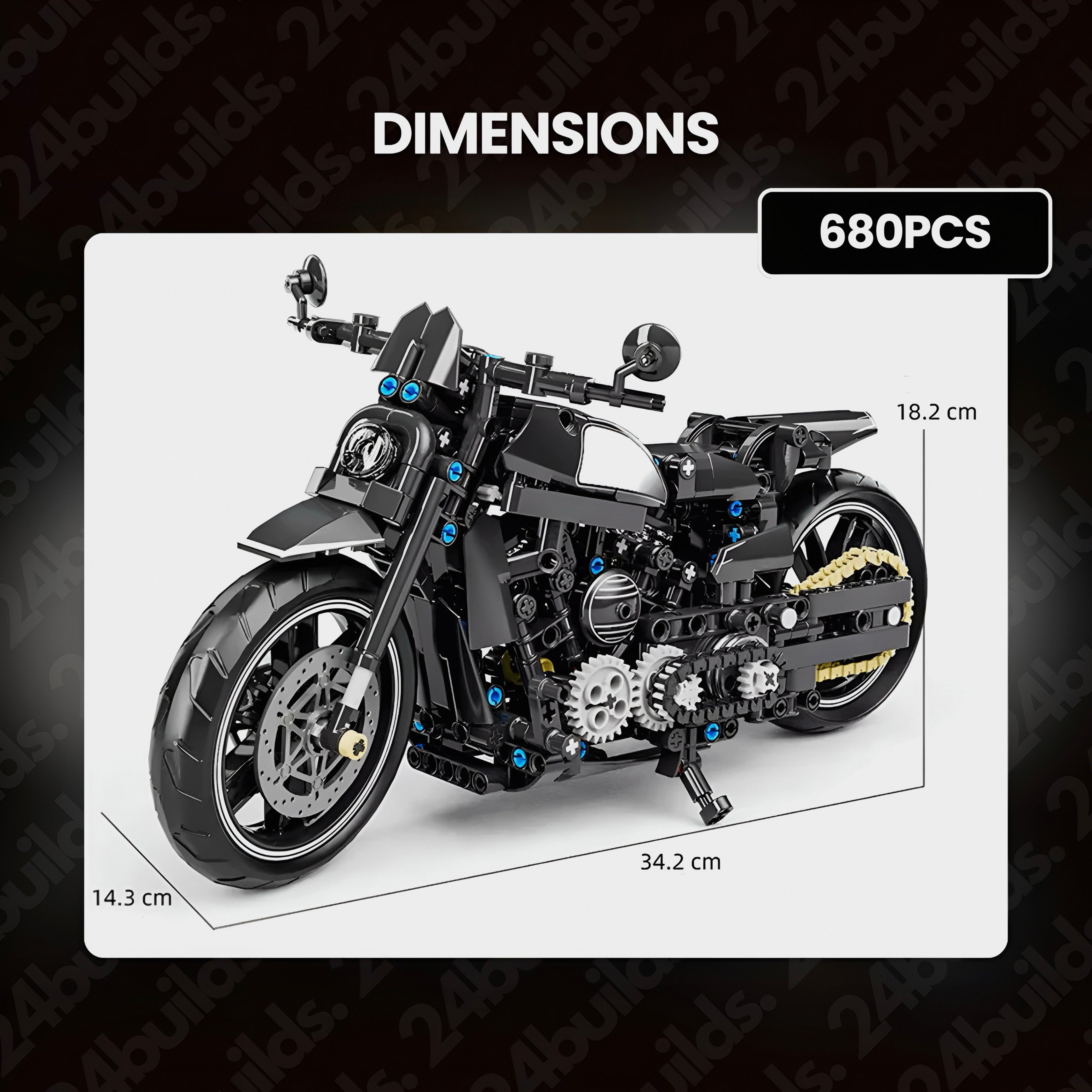 Dark Shadow Motorbike | 680pcs