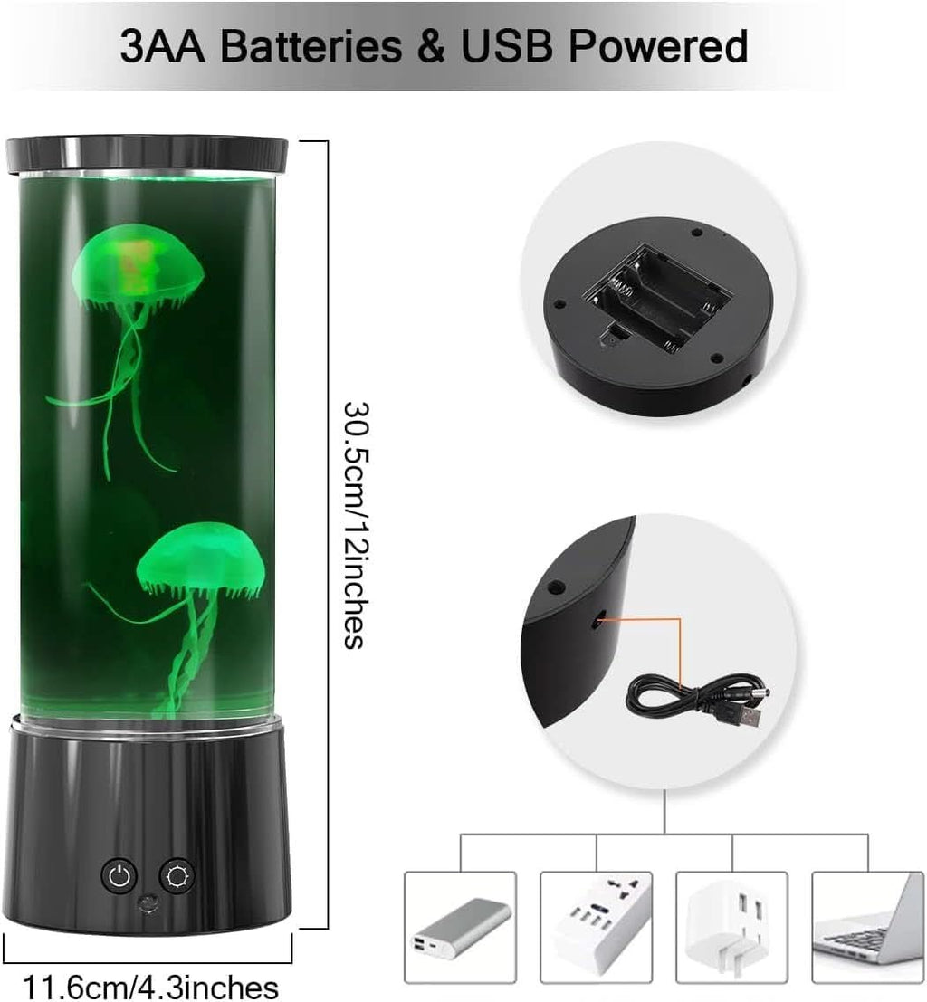 Jellyfish Aquarium Lamp TwelveInch Color Changing Night Light